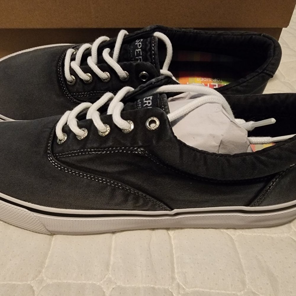 Sperry Striper Black size 12 NWT